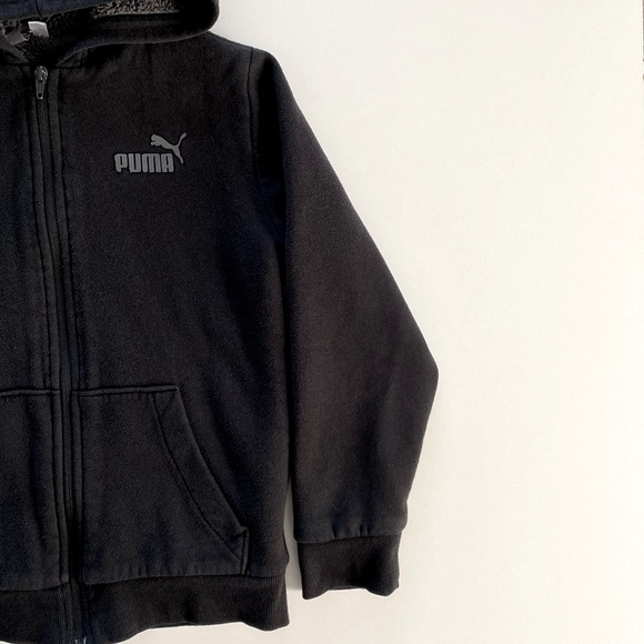 Puma Boys Jacket With Lining Black Gray - Picture 4 of 8